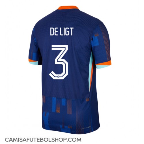 Camisa de time de futebol Holanda Matthijs de Ligt #3 Replicas 2º Equipamento Europeu 2024 Manga Curta